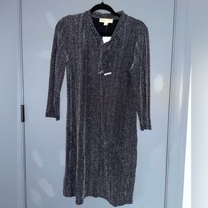 NWT black and white silver dress